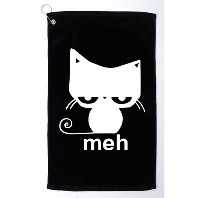 Meh Cat Funny Meme Platinum Collection Golf Towel