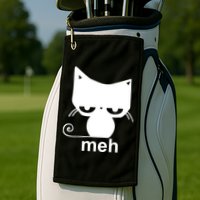 Meh Cat Funny Meme Golf Towel