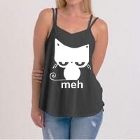 Meh Cat Funny Meme Women's Strappy Tank