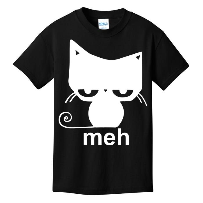 Meh Cat Funny Meme Kids T-Shirt