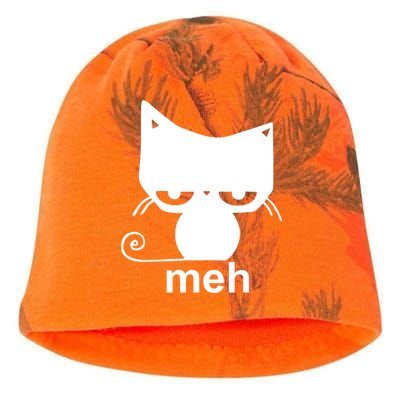 Meh Cat Funny Meme Kati - Camo Knit Beanie