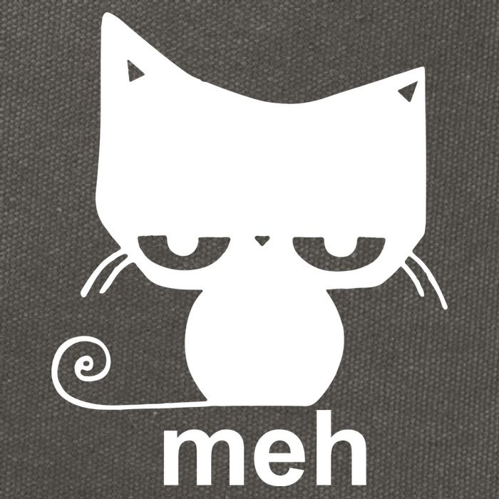 Meh Cat Funny Meme Cotton Canvas Backpack