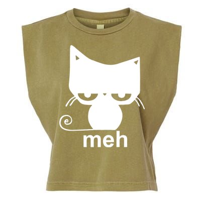 Meh Cat Funny Meme Garment-Dyed Women's Muscle Tee