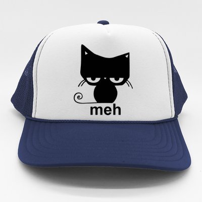 Meh Cat Funny Meme Trucker Hat