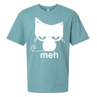 Meh Cat Funny Meme Sueded Cloud Jersey T-Shirt