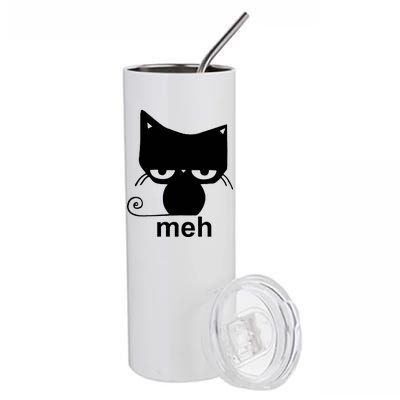 Meh Cat Funny Meme Stainless Steel Tumbler