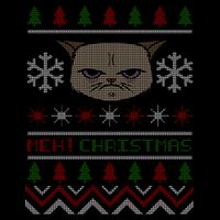 MEH! Christmas Cat Ugly Sweater Cooling Performance Crew T-Shirt