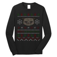 MEH! Christmas Cat Ugly Sweater Long Sleeve Shirt