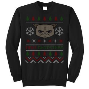 MEH! Christmas Cat Ugly Sweater Sweatshirt