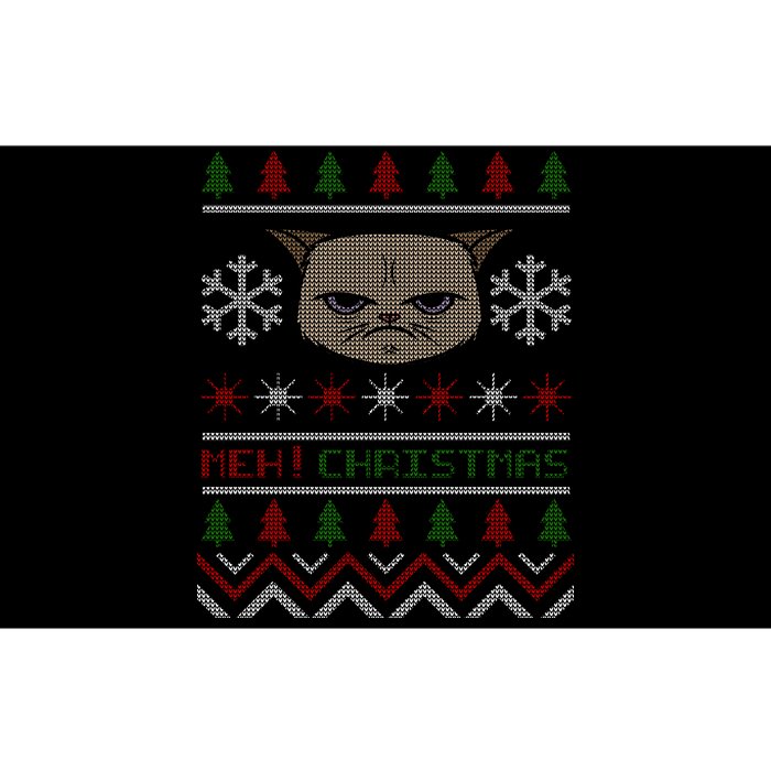 MEH! Christmas Cat Ugly Sweater Bumper Sticker