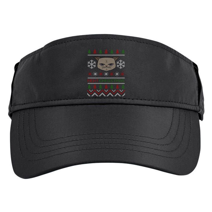 MEH! Christmas Cat Ugly Sweater Adult Drive Performance Visor