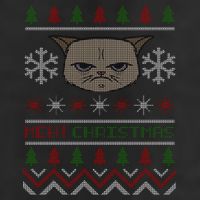 MEH! Christmas Cat Ugly Sweater Adult Drive Performance Visor