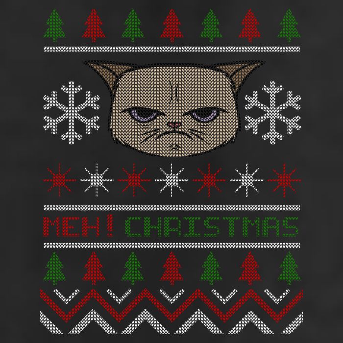 MEH! Christmas Cat Ugly Sweater Adult Drive Performance Visor