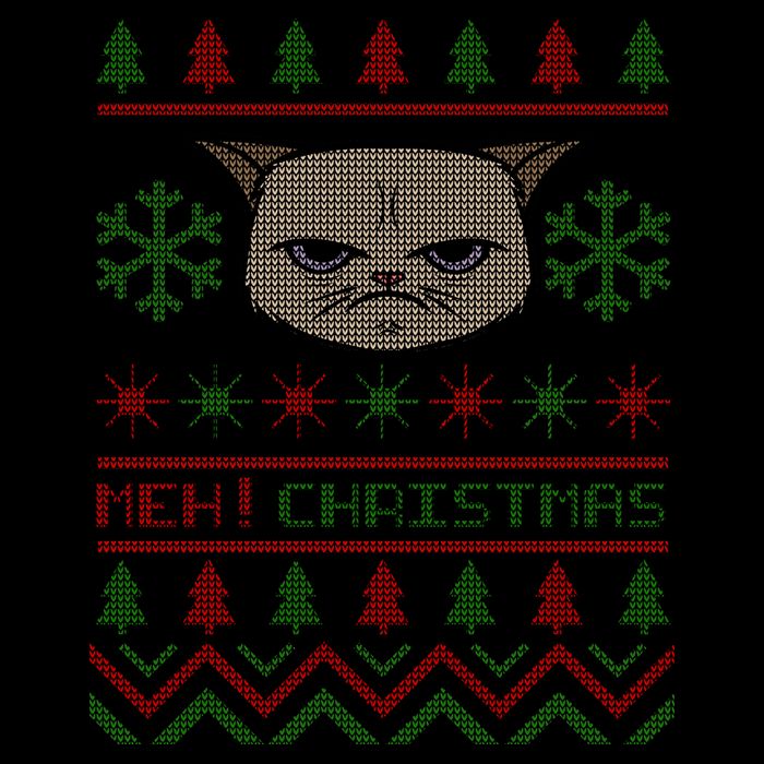 MEH! Christmas Cat Ugly Sweater Mug