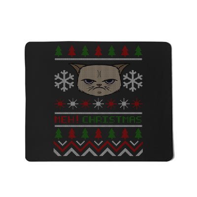 MEH! Christmas Cat Ugly Sweater Mousepad