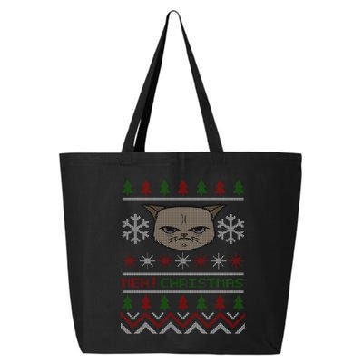 MEH! Christmas Cat Ugly Sweater 25L Jumbo Tote
