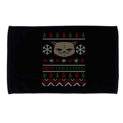 MEH! Christmas Cat Ugly Sweater Microfiber Hand Towel