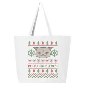 MEH! Christmas Cat Ugly Sweater 25L Jumbo Tote