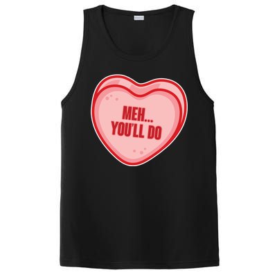 Meh You'll Do Funny Anti Valentine PosiCharge Competitor Tank