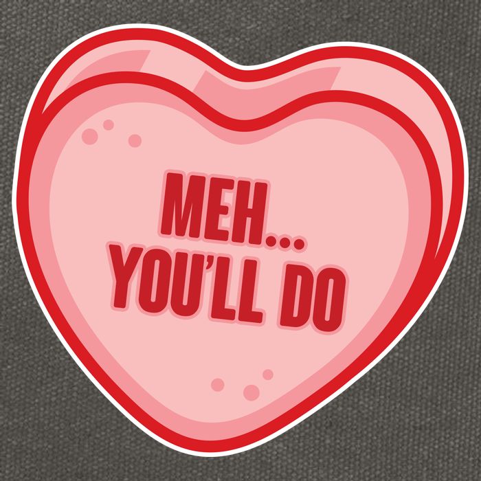 Meh You'll Do Funny Anti Valentine Cotton Canvas Backpack