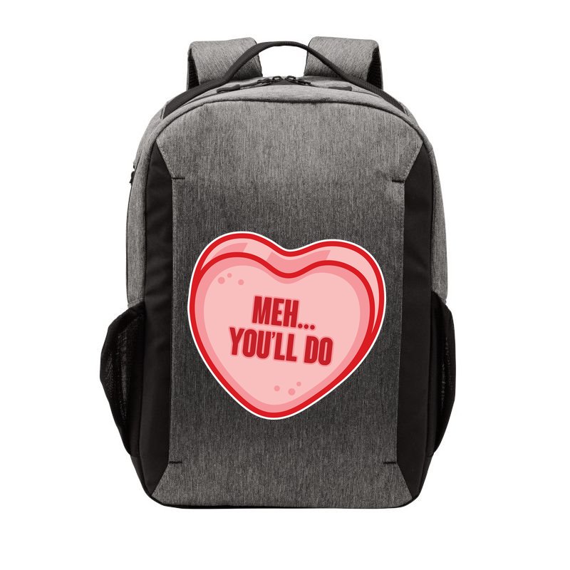 Meh You'll Do Funny Anti Valentine Vector Backpack