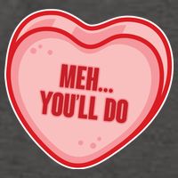 Meh You'll Do Funny Anti Valentine Vector Backpack