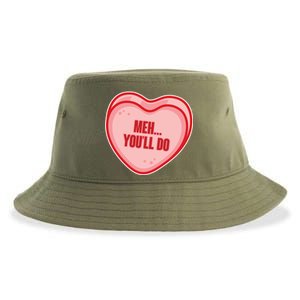 Meh You'll Do Funny Anti Valentine Sustainable Bucket Hat