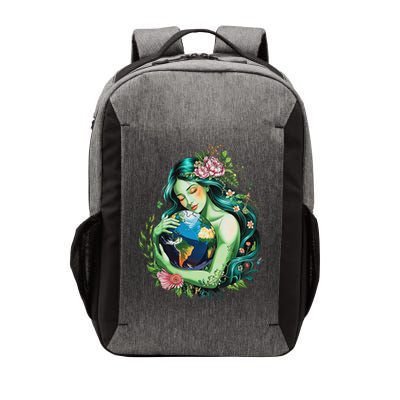 Mother Earth Hugging Planet Cool Earth Day Save Our Planet Vector Backpack