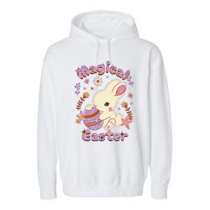 Magical Easter, Happy Easter Day, Cute Rabbit Bunny Hug Egg Garment-Dyed Fleece Hoodie