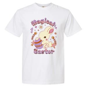 Magical Easter, Happy Easter Day, Cute Rabbit Bunny Hug Egg Garment-Dyed Heavyweight T-Shirt