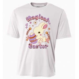 Magical Easter, Happy Easter Day, Cute Rabbit Bunny Hug Egg Cooling Performance Crew T-Shirt