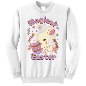 Magical Easter, Happy Easter Day, Cute Rabbit Bunny Hug Egg Sweatshirt