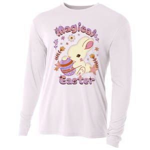 Magical Easter, Happy Easter Day, Cute Rabbit Bunny Hug Egg Cooling Performance Long Sleeve Crew