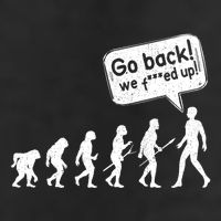 Mankind Evolution Human Experiment Gone Wrong Garment-Dyed Fleece Hoodie
