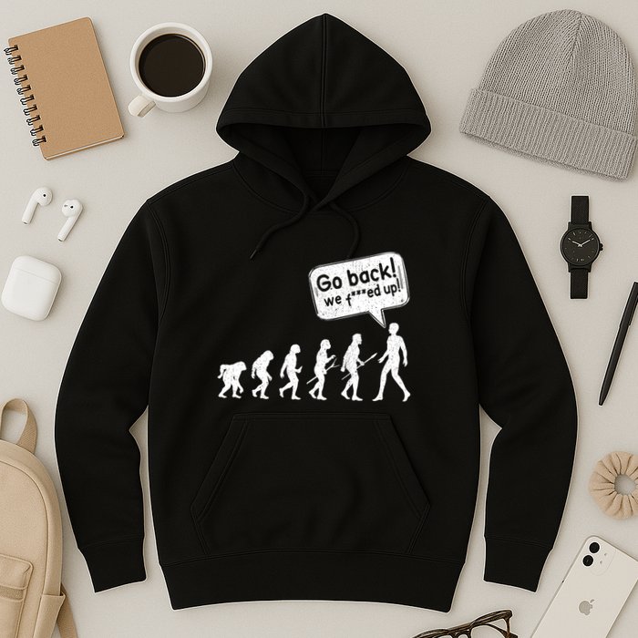 Mankind Evolution Human Experiment Gone Wrong Hoodie