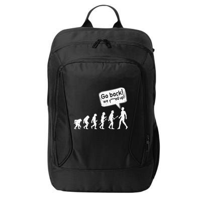 Mankind Evolution Human Experiment Gone Wrong City Backpack