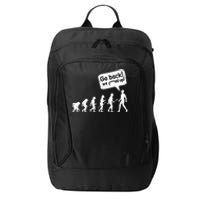 Mankind Evolution Human Experiment Gone Wrong City Backpack