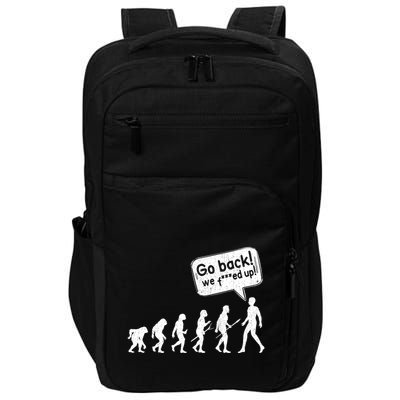 Mankind Evolution Human Experiment Gone Wrong Impact Tech Backpack