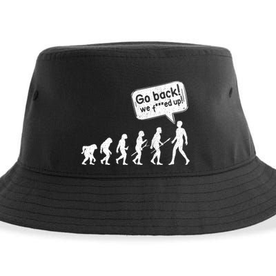 Mankind Evolution Human Experiment Gone Wrong Sustainable Bucket Hat