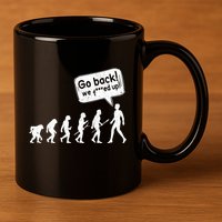 Mankind Evolution Human Experiment Gone Wrong 11oz C Handle Ceramic Mug