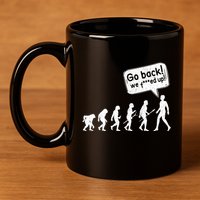 Mankind Evolution Human Experiment Gone Wrong 11oz C Handle Ceramic Mug