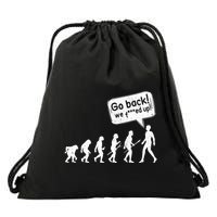 Mankind Evolution Human Experiment Gone Wrong Drawstring Bag