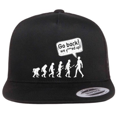 Mankind Evolution Human Experiment Gone Wrong Flatbill Hat