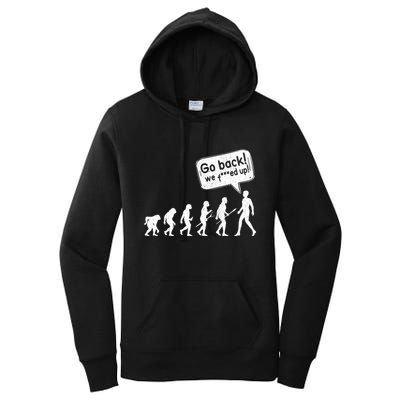 Mankind Evolution Human Experiment Gone Wrong Women's Pullover Hoodie