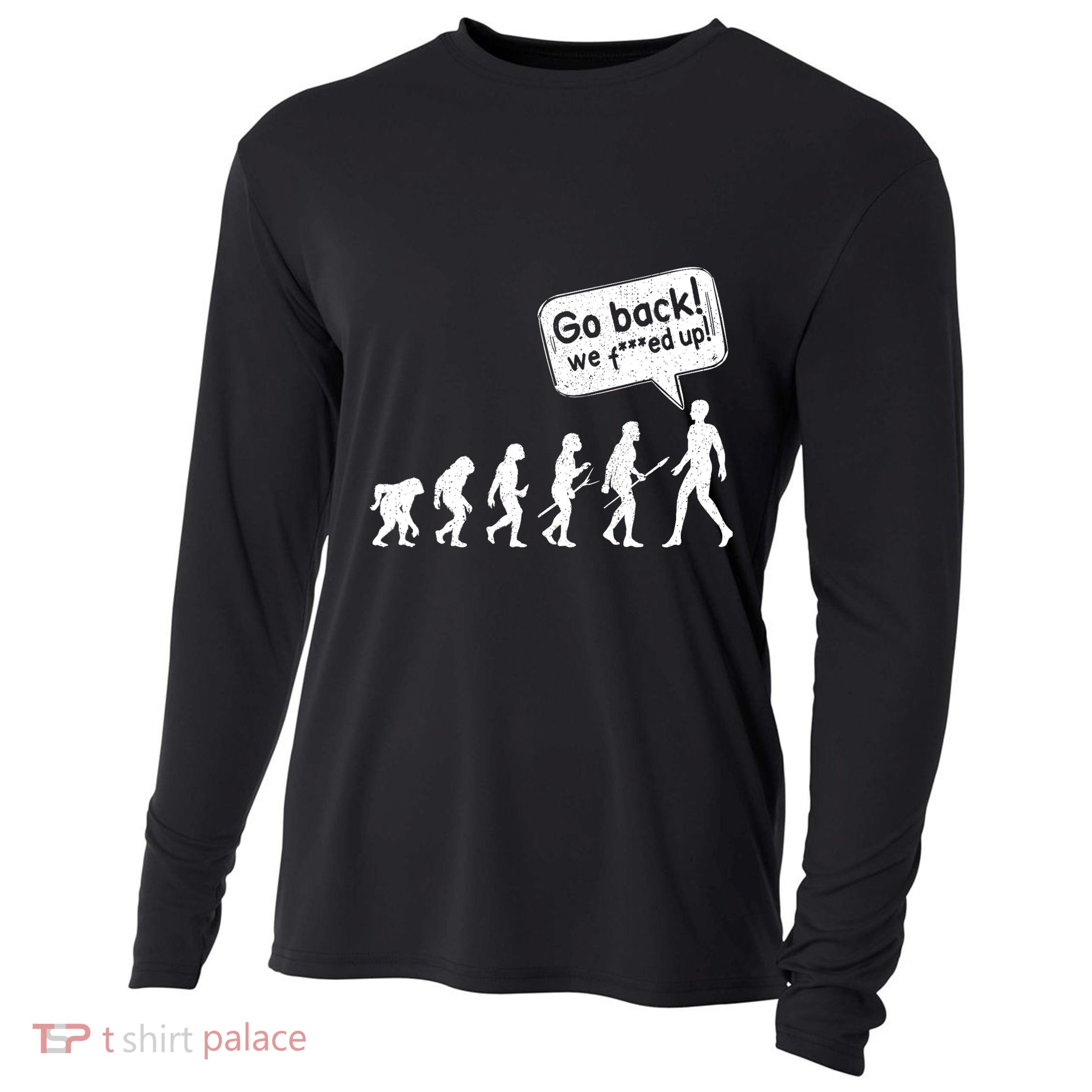 Mankind Evolution Human Experiment Gone Wrong Cooling Performance Long Sleeve Crew