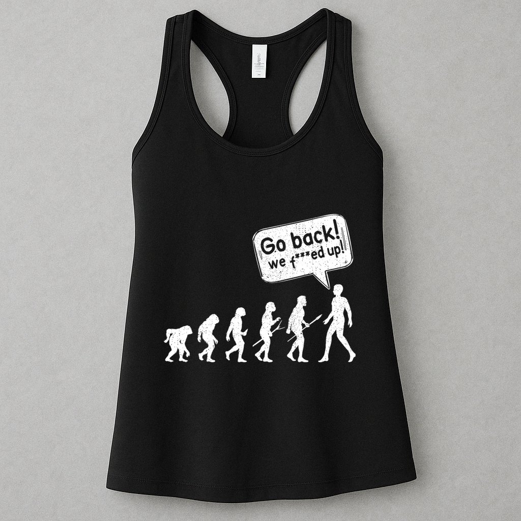 Mankind Evolution Human Experiment Gone Wrong Womens Tank Top