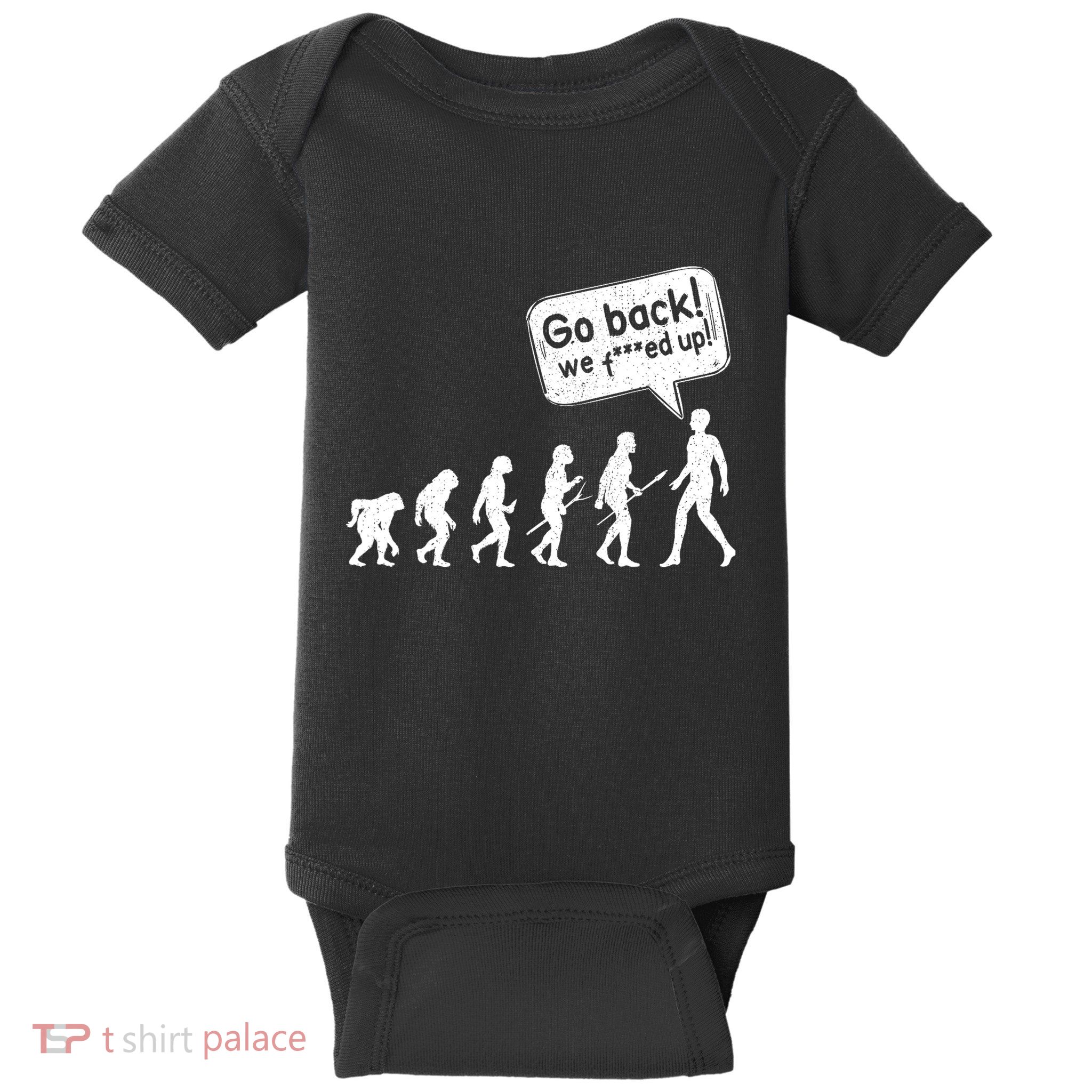 Mankind Evolution Human Experiment Gone Wrong Baby Bodysuit