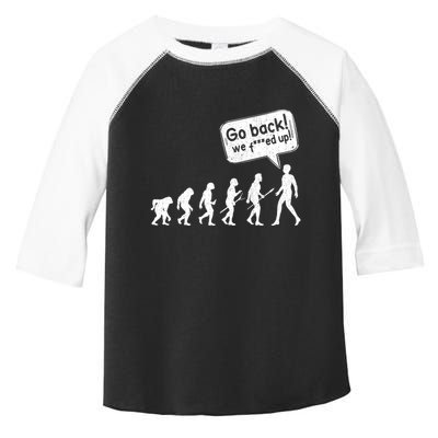 Mankind Evolution Human Experiment Gone Wrong Toddler Fine Jersey T-Shirt