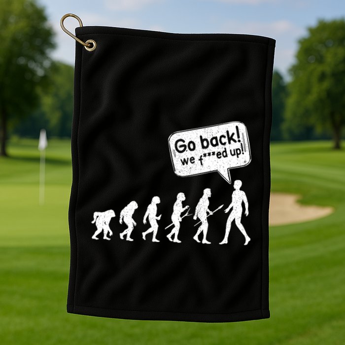 Mankind Evolution Human Experiment Gone Wrong Golf Towel