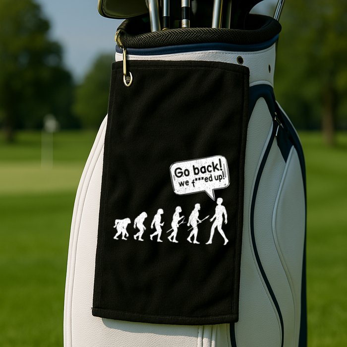 Mankind Evolution Human Experiment Gone Wrong Golf Towel